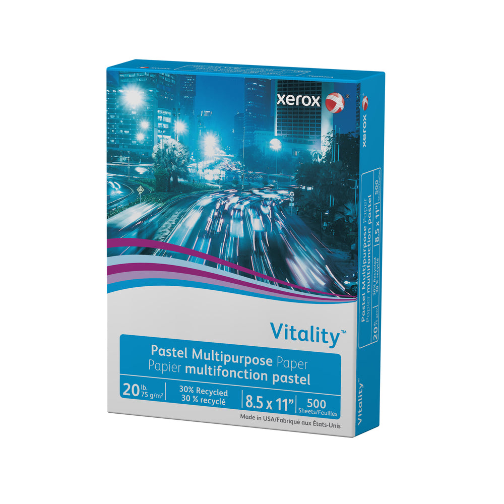 Papier pastel Xerox - 20 lb - 8 1/2" x 11" - Bleu - 500 feuilles