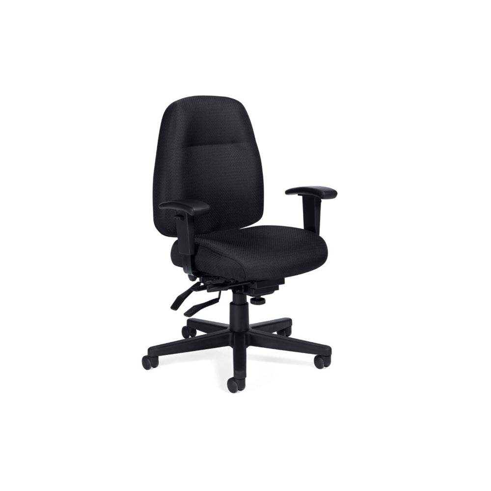 Fauteuil multi-bascules à dossier moyen et roulettes à temps plein Global - Waterfall Dance