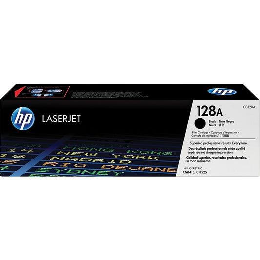 Cartouche de toner noir d'origine HP 128A (CE320A) LaserJet