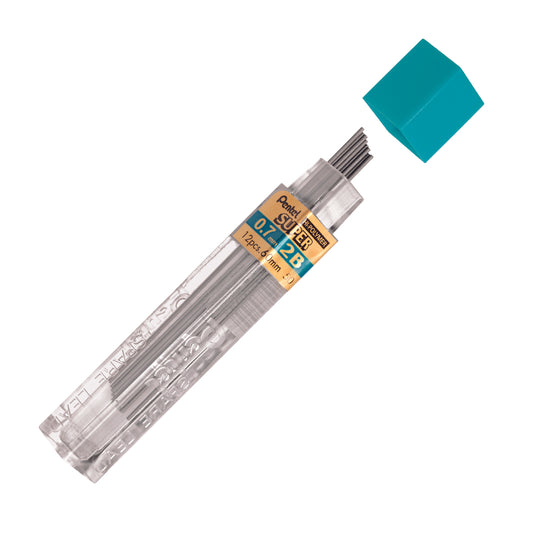 Recharges de mines Super Hi-Polymer (0,7 mm) - 2B - Lot de 12