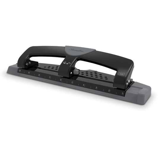Perforatrice 3 trous Swingline SmartTouch Low Force - Capacité 12 feuilles - Trou 9/32" - Noir