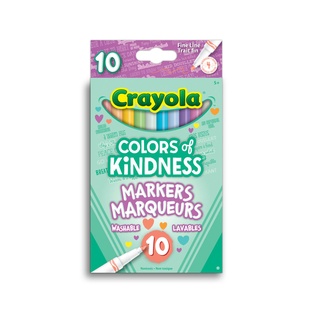 Crayola Colours of Kindness Fine Line Markers - 10 Pack