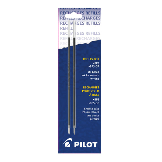Pilot BPS - Recharges d'encre à base d'huile BPS-GP - 1,0 mm - Bleu - Lot de 2