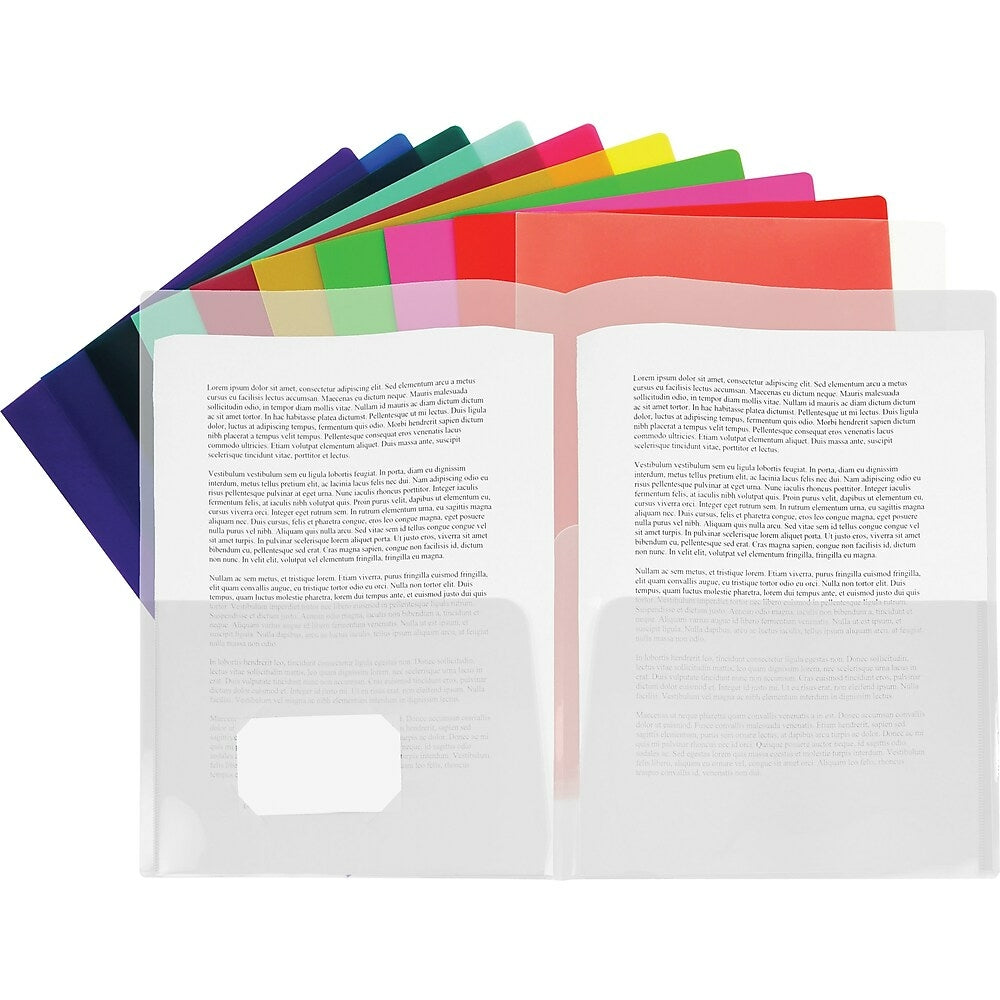 Staples Twin Pocket Poly Portfolio - Assorted Colours