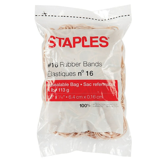 Staples Economy Rubber Bands - Size #16