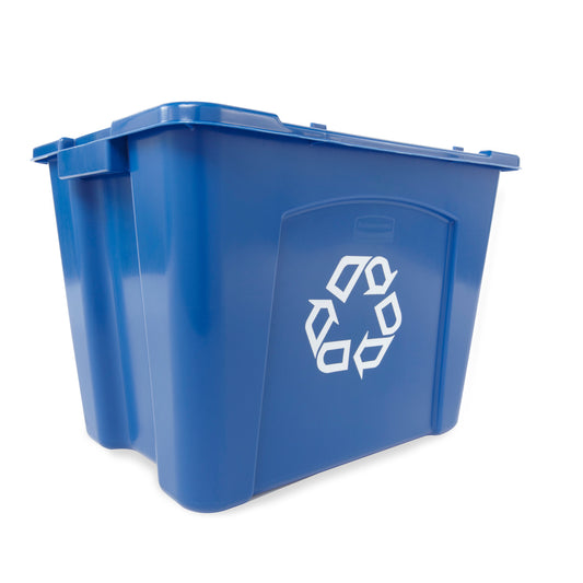 Poubelle de recyclage Rubbermaid - 14 gallons - Bleu