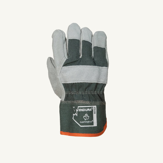 Endura Leather Multipurpose Gloves - Grey - Large - 12 Pack - 66B