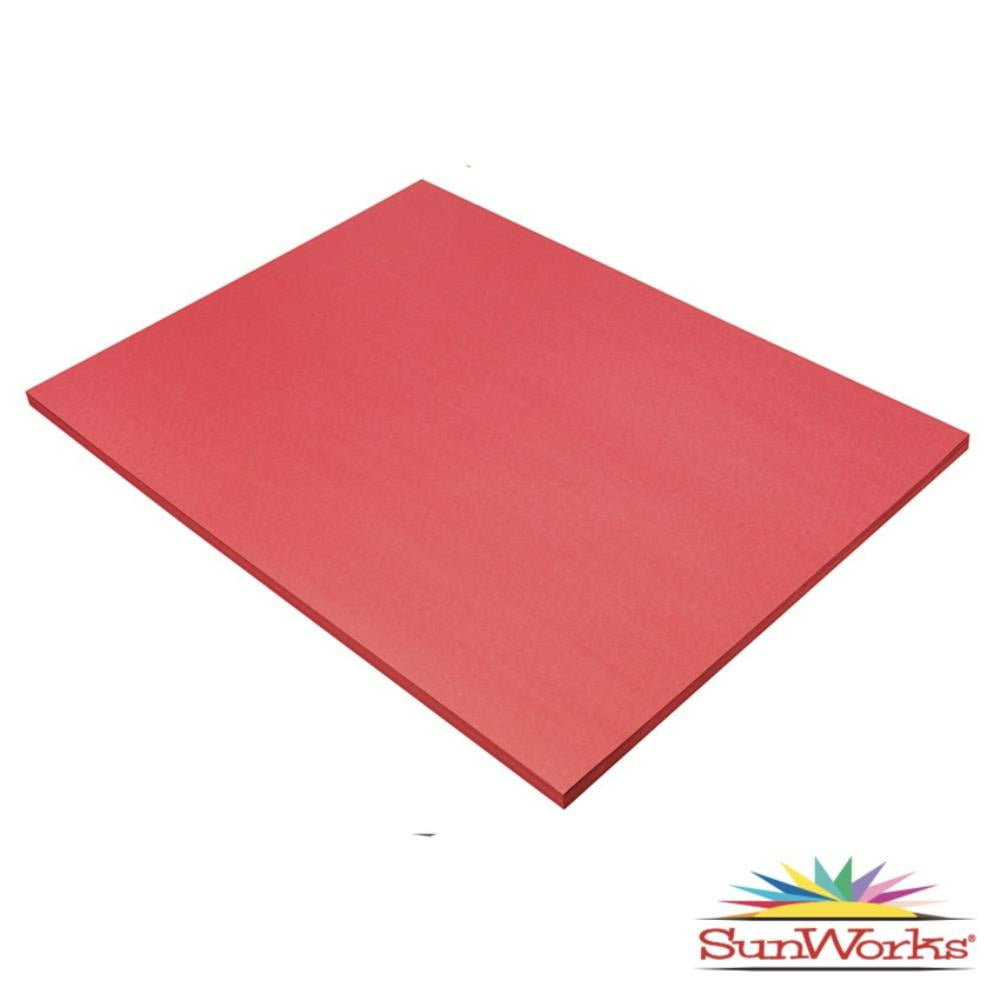 SunWorks Construction Paper, Holiday Red, 45.7cm x 61cm, 50 Sheets/pkg