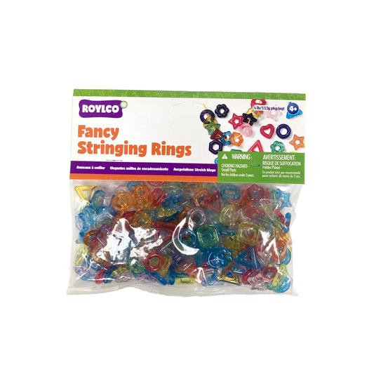 Roylco Fancy Stringing Rings - 113 g - Assorted