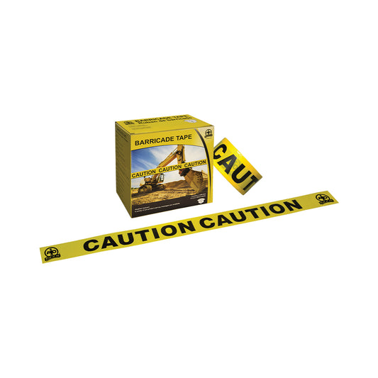 Ruban de barricade Wasip - Attention - 3" x 1000 pi - Jaune