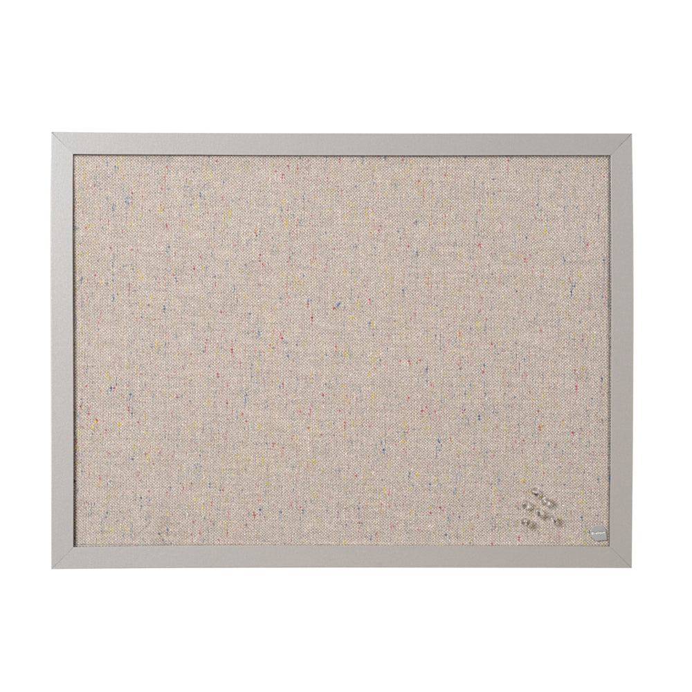 MasterVision Pearl Fabric Bulletin Board - 18" x 24" - Grey Wood Frame
