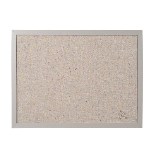 Tableau d'affichage en tissu MasterVision Pearl - 45,7 x 61 cm - Cadre en bois gris