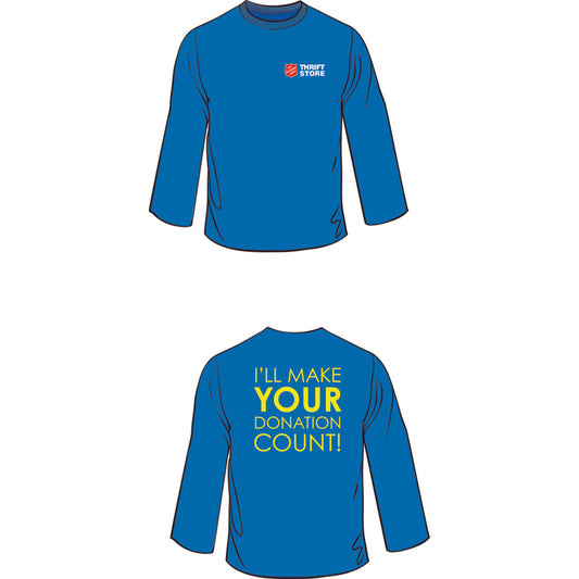 Pull Gildan de l'Armée du Salut, 50/50 coton/polyester, bleu, taille XXL