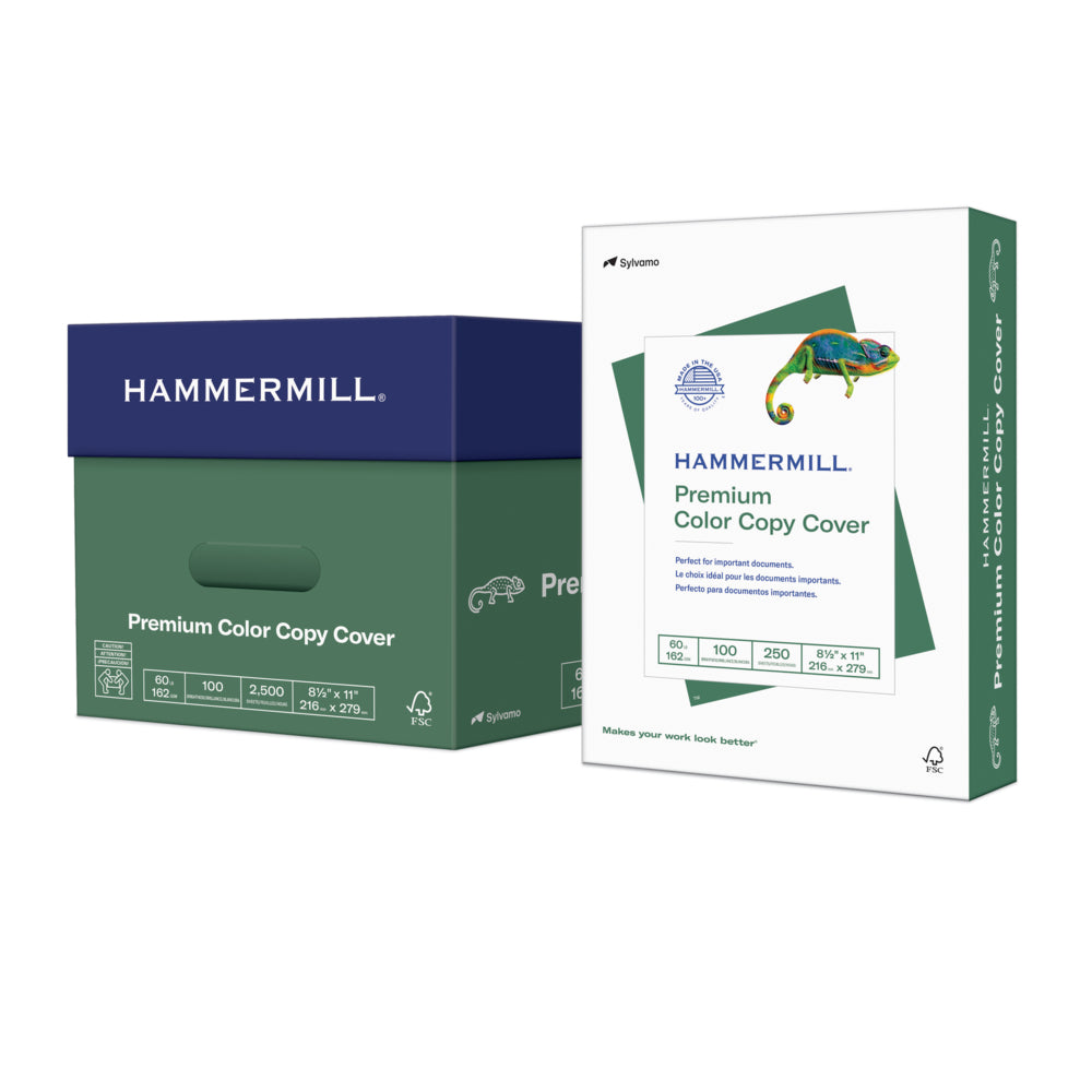 Hammermill Premium Colour Copy Cover Paper - 8.5"x11" - 60lb - 100 Bright Photo White - 250 Sheets