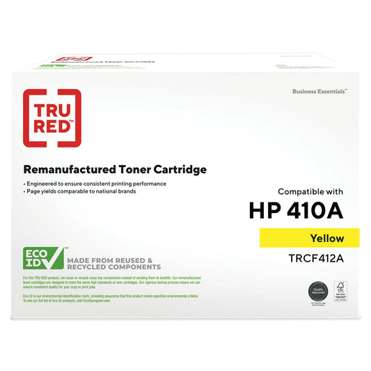 TRU RED CF412A HP 410A Remanufactured Toner Cartridge - Standard Yield - Yellow
