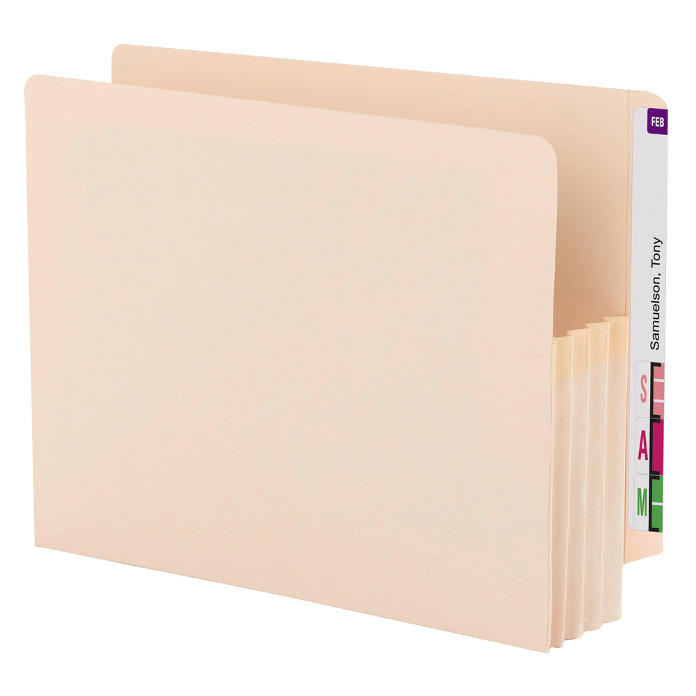 Smead End Tab Manila File Pocket - Letter Size - 3 1/2" Gusset Expansion