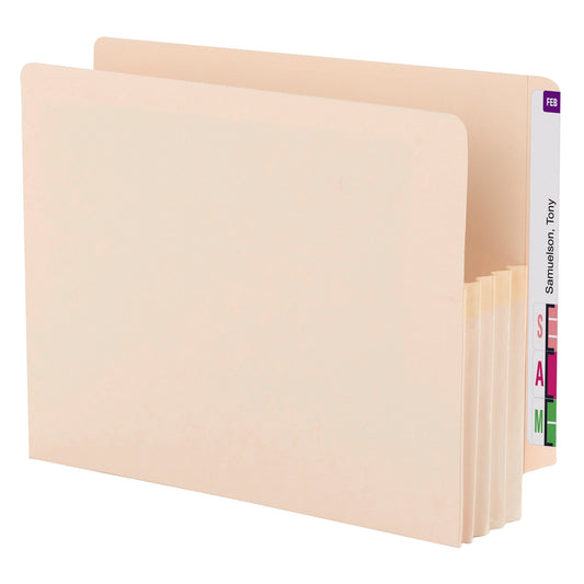 Pochette de classement Smead en manille avec onglet d'extrémité - Format lettre - Soufflet extensible de 3 1/2 po