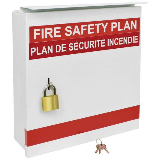 Herbert Williams Fire Safety Plan Box - Bilingual - White