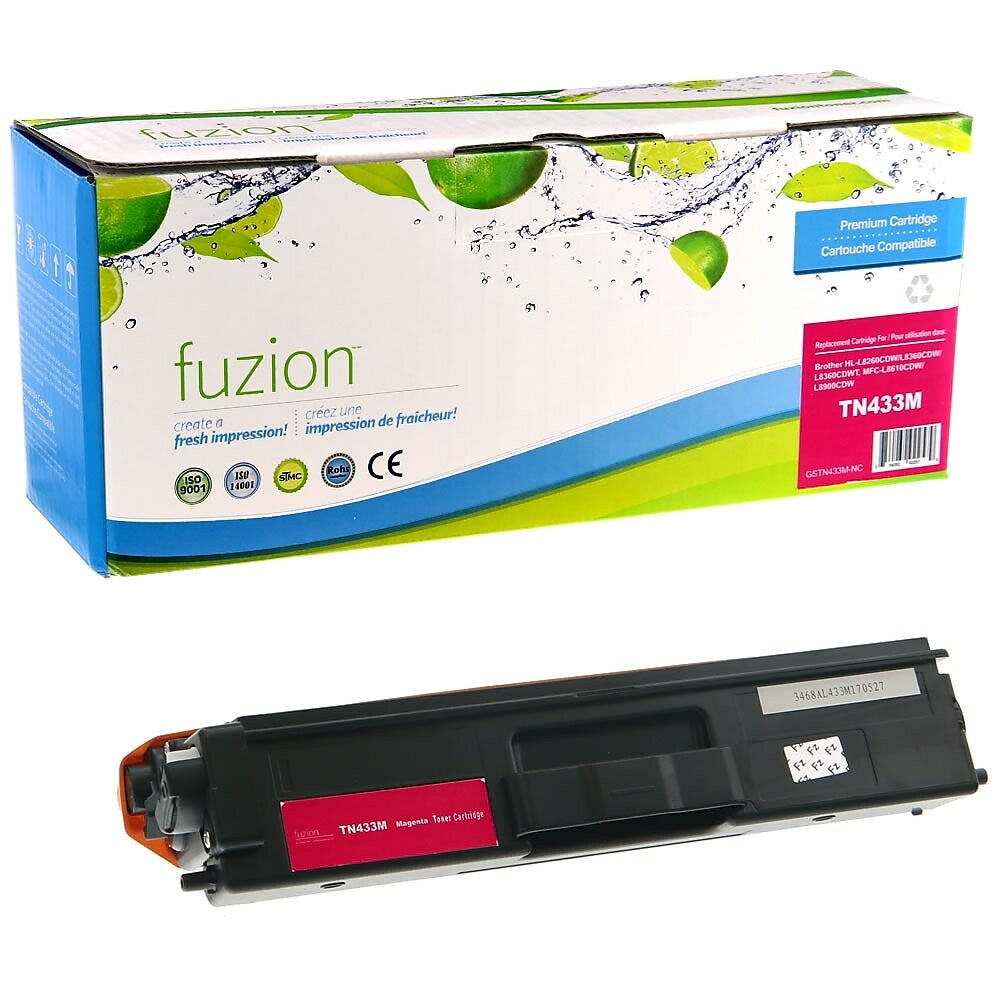 Cartouche de toner compatible Fuzion Brother TN433M – Haut rendement – ​​Magenta