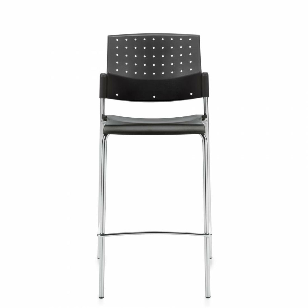 Global Sonic 42" Armless Bar Stool - Black