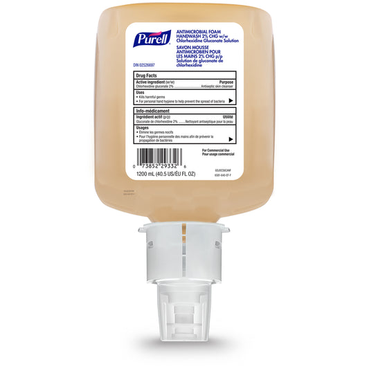 Recharge de savon mousse antimicrobien Purell pour CS6 - 1 200 ml - Lot de 2