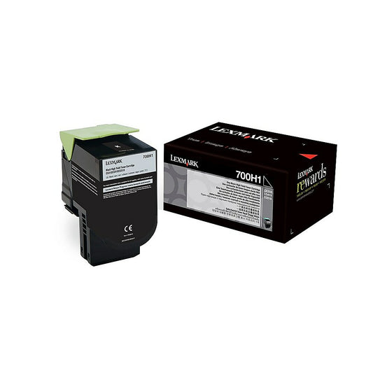 Cartouche de toner haute capacité Lexmark 700H1 - Laser - Haute capacité - OEM - Noir - (70C0H10)