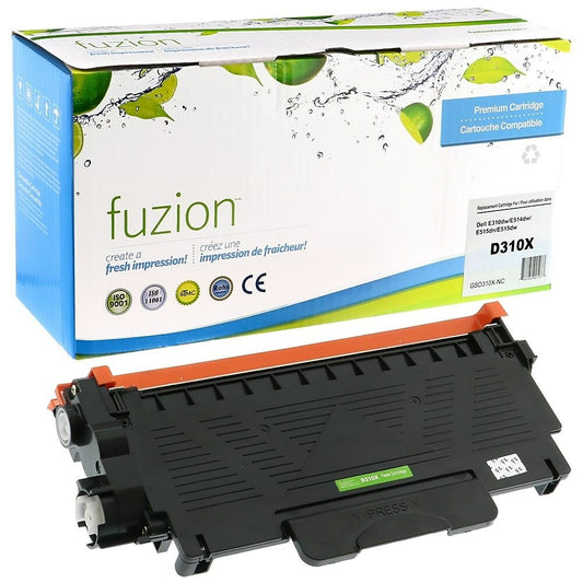 fuzion Dell 593-BBKC (593-BBKD) Compatible Toner Cartridge - High Yield - Black