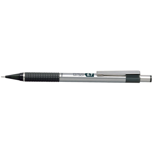 Crayon mécanique Zebra M-301 - 0,7 mm - Corps en acier inoxydable