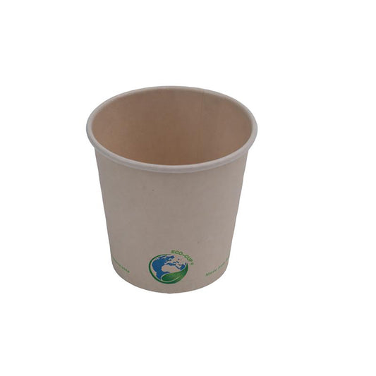 Eco-Packaging Compostable Hot Cup - 4 oz. - Natural - 1000 Pack
