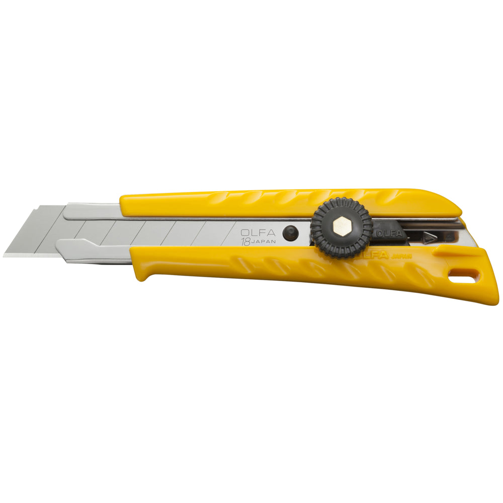 Couteau utilitaire robuste à cliquet classique OLFA L-1 18 mm - Jaune