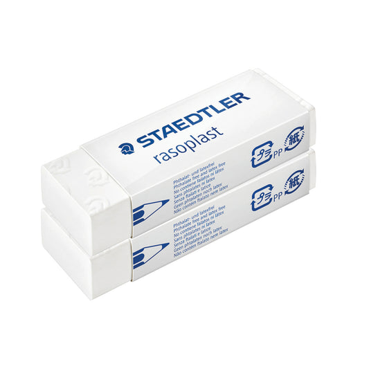 Staedtler Rasoplast Eraser - White - 2 Pack