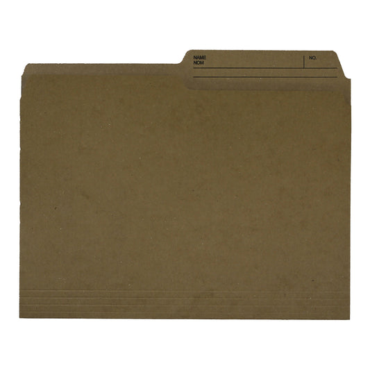 Hilroy Enviro-Plus Recycled File Folders - Letter Size - 9" x 11 3/4" - Sand - 100 Pack