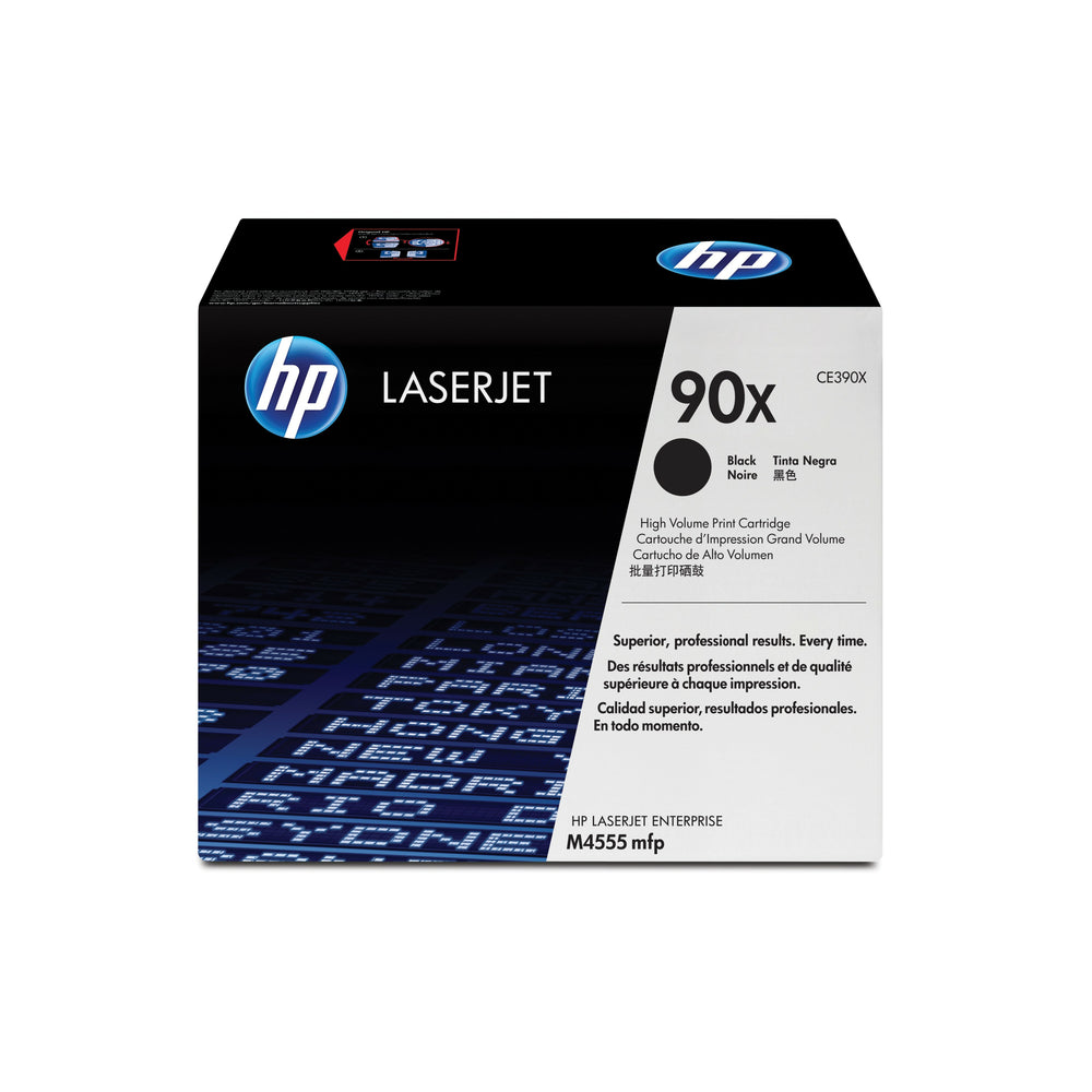 Cartouche de toner noir HP 90X LaserJet d'origine - Haute capacité (CE390X)