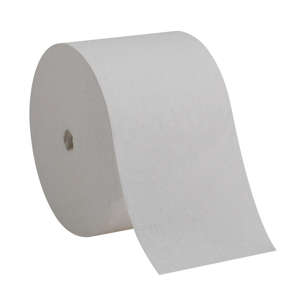 Papier toilette recyclé sans noyau Georgia-Pacific Compact, 1 épaisseur, 914 m²/rouleau, paquet de 18