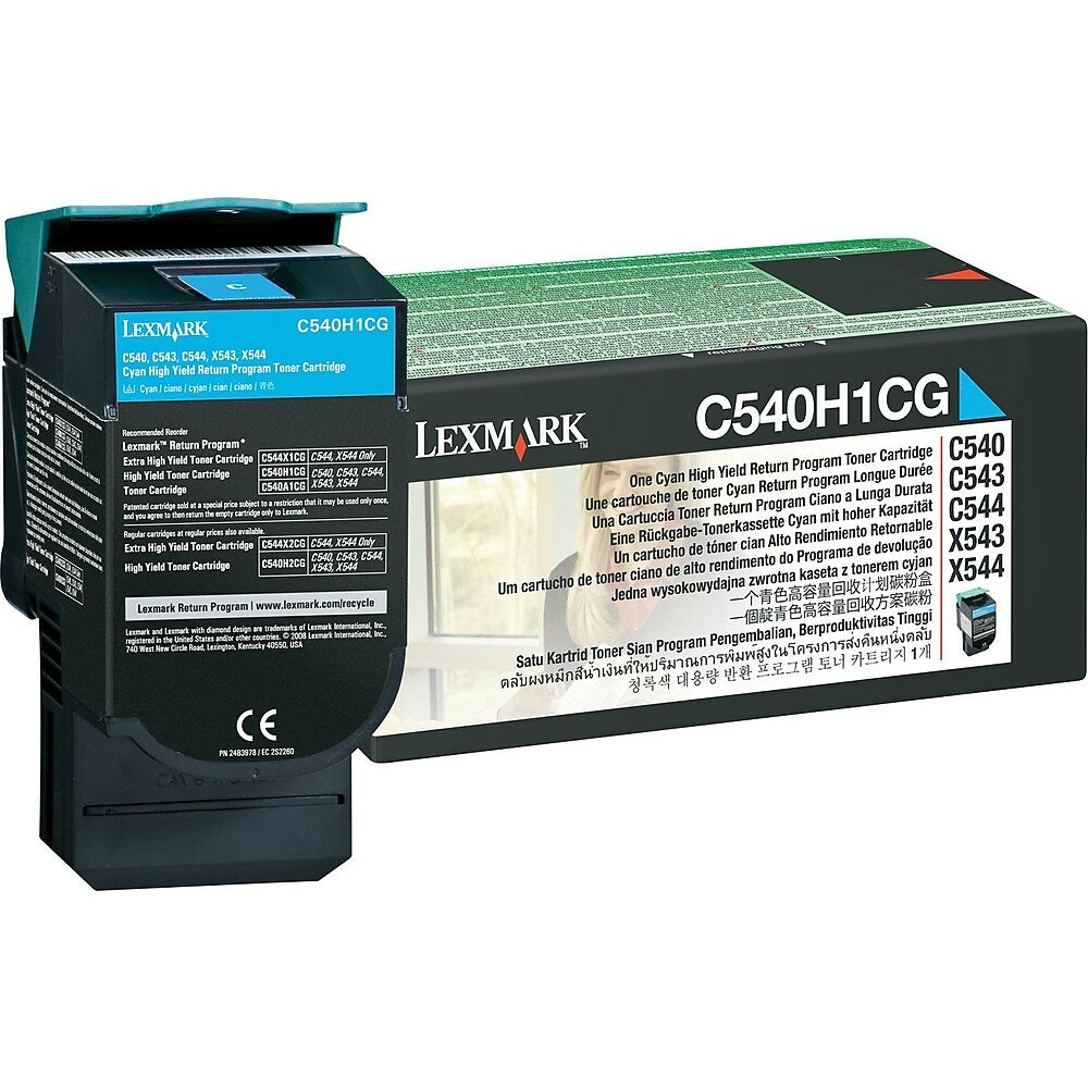 Cartouche de toner Lexmark C540H1CG - Haute capacité - Cyan