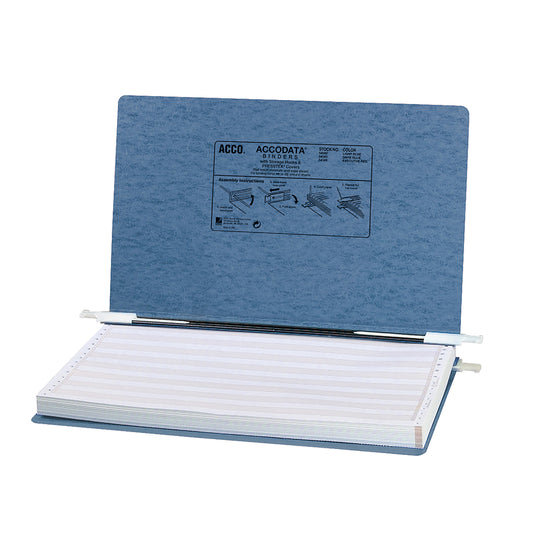 Classeur de données ACCO Presstex - Format de feuille 14-7/8" x 8-1/2" - Centre 14-3/8" - Éclatement/Déséclatement - Bleu