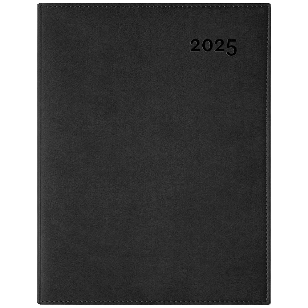 W. Maxwell 2025 Ulys Daily Planner - 8.5" x 11" - Black - Bilingual