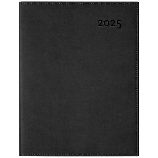 W. Maxwell 2025 Ulys Daily Planner - 8.5" x 11" - Black - Bilingual