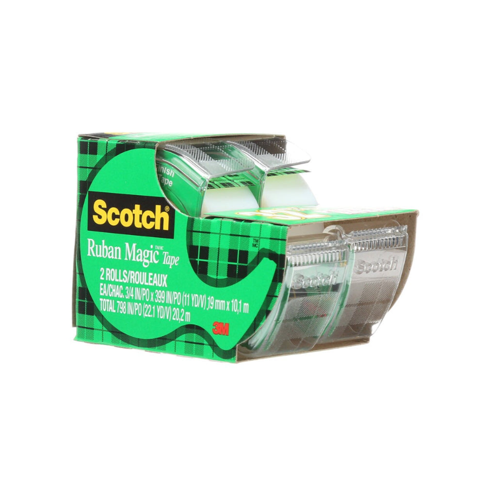 Scotch Magic Tape with Dispenser - 19 mm x 10.1 m - 2 Pack