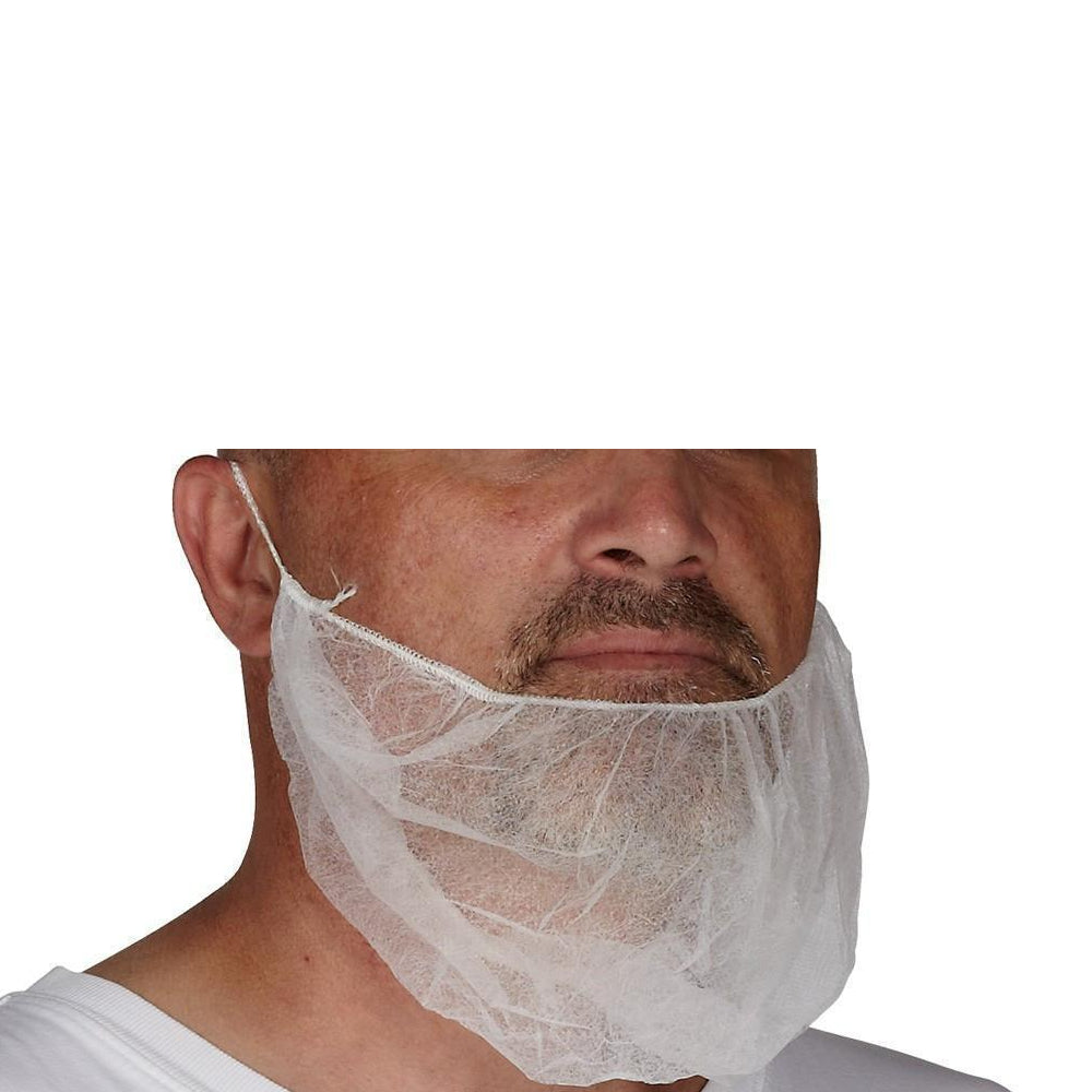 Forcefield Polypropylene Beard Guard - White - 100 Pack