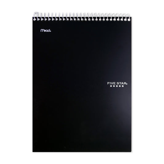 Cahier Five Star à reliure supérieure, 1 sujet - 200 pages - 28 x 21 cm - Noir