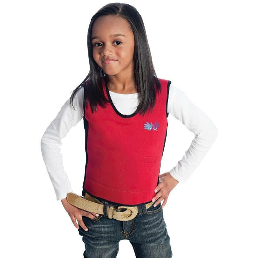 Small Weighted Compression Vest in Firefighter Red