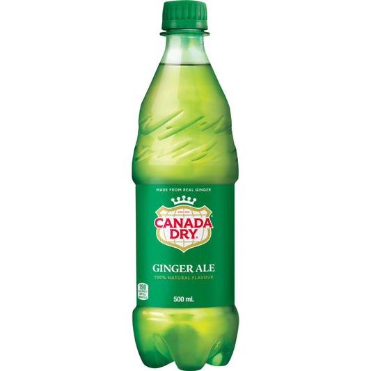 Canada Dry Ginger Ale Bottles - 500mL - 24 Pack