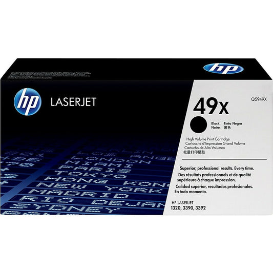 Cartouche de toner noir HP 49X (Q5949X) LaserJet d'origine à haut rendement