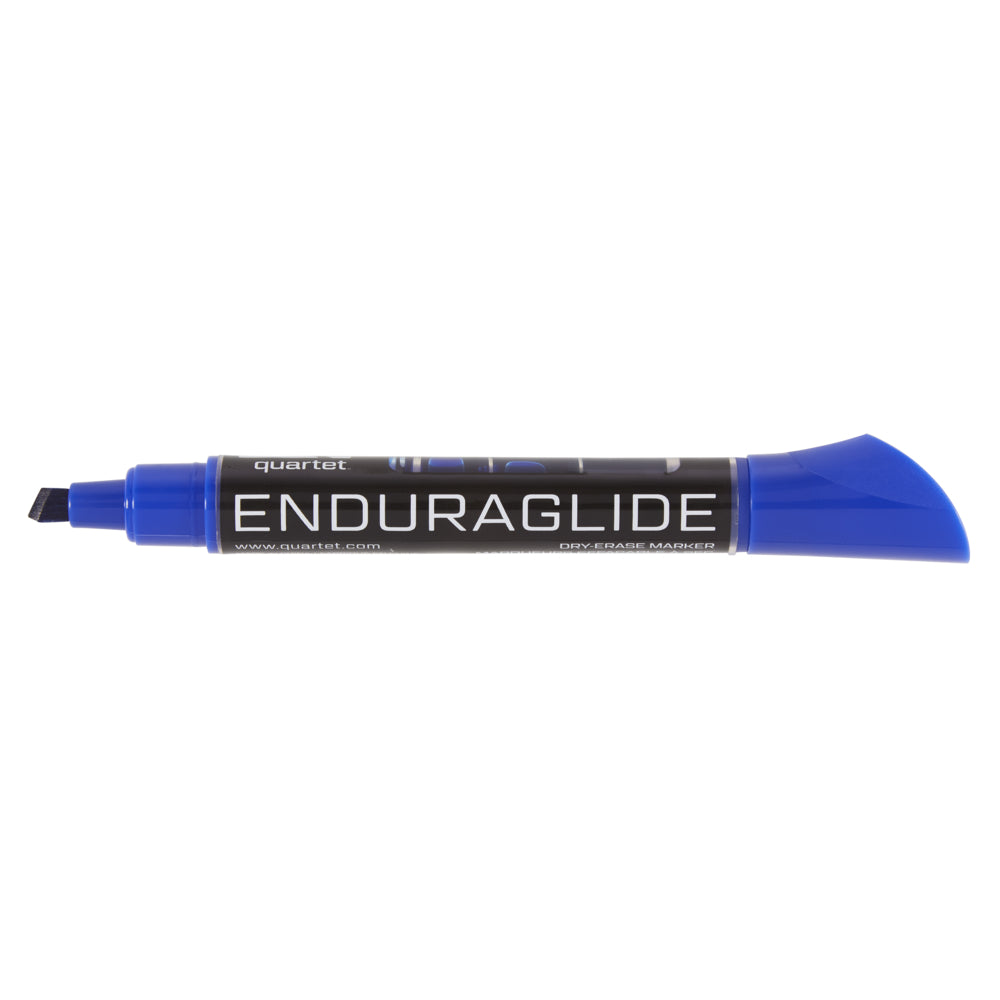 Quartet EnduraGlide Dry Erase Marker - Chisel Tip - Blue - 12 Pack