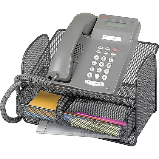 Support de téléphone Safco Onyx en maille d'acier, noir