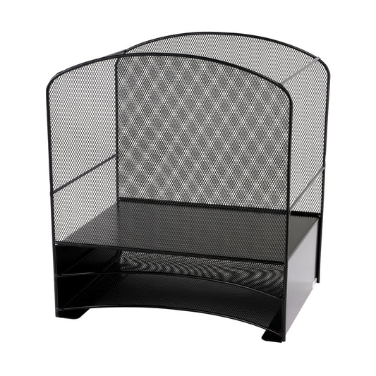 Organiseur Safco Onyx en maille d'acier avec 2 compartiments - Noir