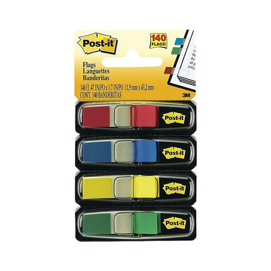 Étiquettes Post-it, 1/2 po, couleurs assorties, paquet de 140