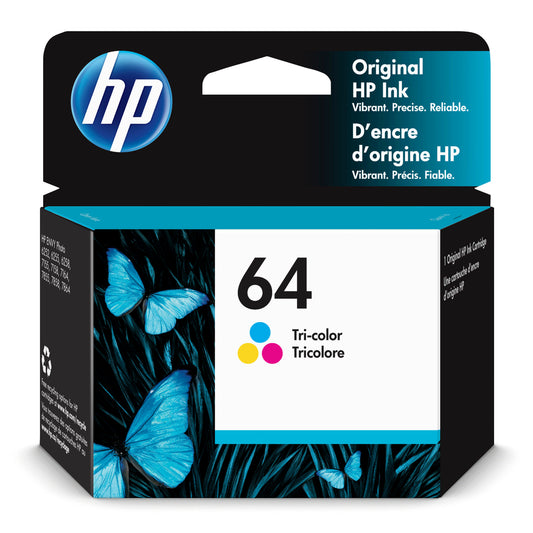 HP 64 Tri-color Original Ink Cartridge (N9J89AN#140)