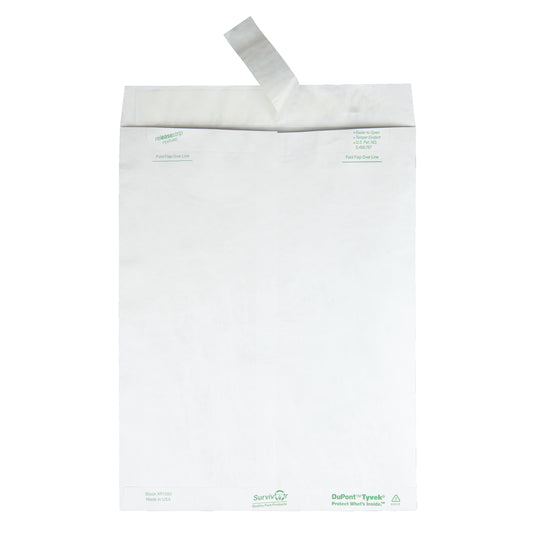 Enveloppes blanches pour catalogue Survivor en Tyvek DuPont™ - 25,4 cm x 33 cm - Paquet de 100